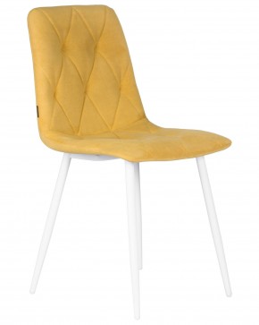 Стул обеденный DOBRIN CHILLY ROMBO, Горчичный Simple 15, основание белый в Екатеринбурге - ok-mebel.com | фото 2