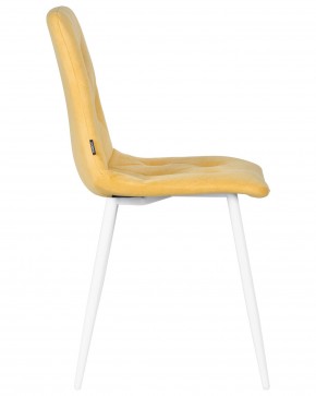 Стул обеденный DOBRIN CHILLY ROMBO, Горчичный Simple 15, основание белый в Екатеринбурге - ok-mebel.com | фото 3