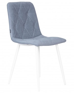 Стул обеденный DOBRIN CHILLY ROMBO, Серо-голубой Simple 26, основание белый в Екатеринбурге - ok-mebel.com | фото 2