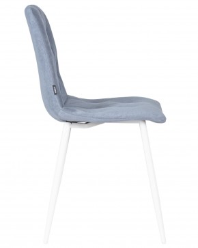 Стул обеденный DOBRIN CHILLY ROMBO, Серо-голубой Simple 26, основание белый в Екатеринбурге - ok-mebel.com | фото 3