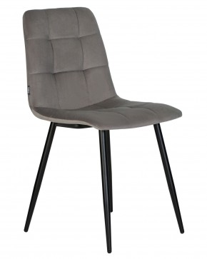 Стул обеденный DOBRIN CHILLY, Темно-серый Holland 18, основание черное в Екатеринбурге - ok-mebel.com | фото 3
