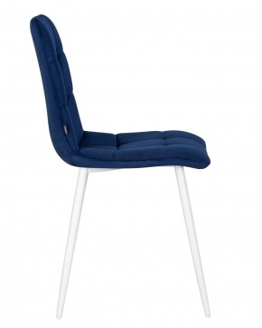 Стул обеденный DOBRIN CHILLY, Темно-синий Holland 60, основание белое в Екатеринбурге - ok-mebel.com | фото 3