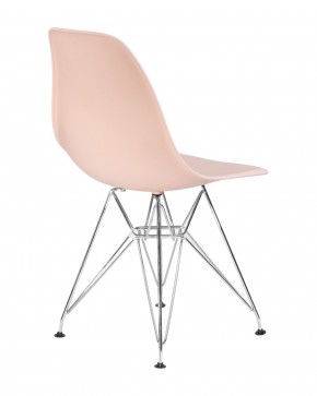 Стул обеденный DOBRIN DSR, ножки хром, цвет светло-розовый (PK-02) в Екатеринбурге - ok-mebel.com | фото 4
