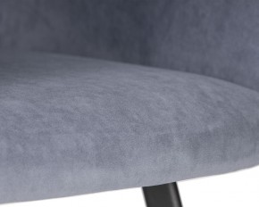 Стул обеденный DOBRIN ROBY, ЭМАЛЬ ЧЕРНЫЙ МУАР велюр Catania Steel в Екатеринбурге - ok-mebel.com | фото 8