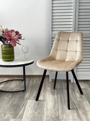 Стул ONION G062-03 светлый беж, велюр/ черный каркас М-City в Екатеринбурге - ok-mebel.com | фото 3