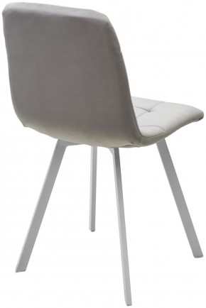 Стул РИЧИ, цвет H-09 Светло-серый, велюр / белый каркас М-City в Екатеринбурге - ok-mebel.com | фото 4