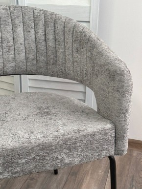 Стул SNUG 3018-17 серый, шенилл / черный каркас, ®DISAUR в Екатеринбурге - ok-mebel.com | фото 4