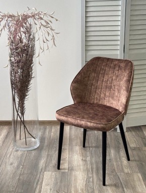 Стул VENA, цвет FIESTA Шоколадный, велюр "антипальчиковый"/ черный каркас М-City в Екатеринбурге - ok-mebel.com | фото 4