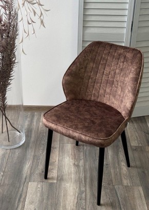 Стул VENA, цвет FIESTA Шоколадный, велюр "антипальчиковый"/ черный каркас М-City в Екатеринбурге - ok-mebel.com | фото 5