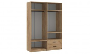 СВЕТЛАНА LOFT Шкаф 4 двери с зеркалом (дуб золотой/серый) в Екатеринбурге - ok-mebel.com | фото 2