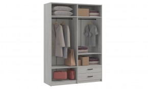 СВЕТЛАНА LOFT Шкаф 4 двери с зеркалом (сосна белая loft) в Екатеринбурге - ok-mebel.com | фото 3