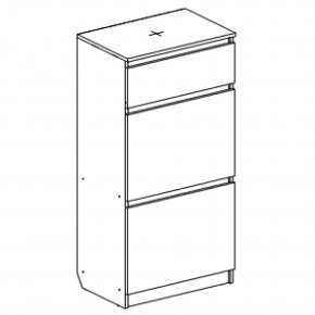 Тумба 2-ств. с ящиком "Бьянко" в Екатеринбурге - ok-mebel.com | фото 4