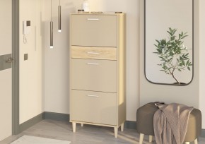 Тумба для обуви 2-24.20дкз/кап (Дуб Крафт Золотой/ Капучино) в Екатеринбурге - ok-mebel.com | фото 5