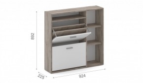 Тумба для обуви Толедо-1 Дуб крафт серый/Белый в Екатеринбурге - ok-mebel.com | фото 2