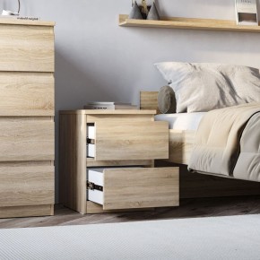 Тумба МАЛЬТА с двумя выдвижными ящиками, цвет Дуб Сонома в Екатеринбурге - ok-mebel.com | фото 4