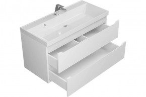 Тумба под раковину Uperwood Tanos 100 см, подвесная, белая матовая в Екатеринбурге - ok-mebel.com | фото 2