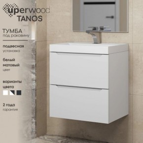 Тумба под раковину Uperwood Tanos 100 см, подвесная, белая матовая в Екатеринбурге - ok-mebel.com | фото 4