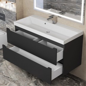 Тумба под раковину Uperwood Tanos 100 см, подвесная, черная матовая в Екатеринбурге - ok-mebel.com | фото 10