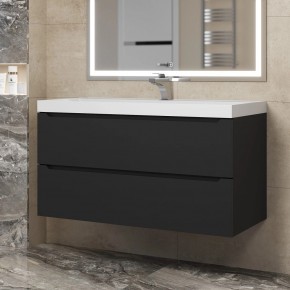 Тумба под раковину Uperwood Tanos 100 см, подвесная, черная матовая в Екатеринбурге - ok-mebel.com | фото 8