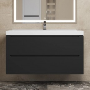 Тумба под раковину Uperwood Tanos 100 см, подвесная, черная матовая в Екатеринбурге - ok-mebel.com | фото 9