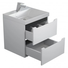Тумба под раковину Uperwood Tanos 50 см, подвесная, белая/графит в Екатеринбурге - ok-mebel.com | фото 2