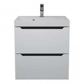 Тумба под раковину Uperwood Tanos 50 см, подвесная, белая/графит в Екатеринбурге - ok-mebel.com | фото 9