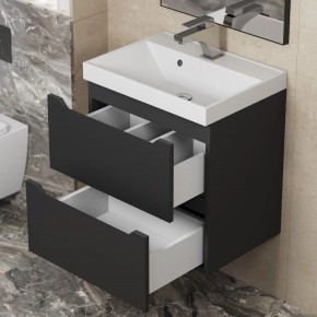 Тумба под раковину Uperwood Tanos 50 см, подвесная, черная матовая в Екатеринбурге - ok-mebel.com | фото 2