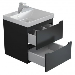 Тумба под раковину Uperwood Tanos 50 см, подвесная, черная матовая в Екатеринбурге - ok-mebel.com | фото 8