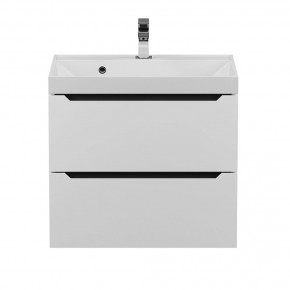 Тумба под раковину Uperwood Tanos 60 см, подвесная, белая/графит в Екатеринбурге - ok-mebel.com | фото 8