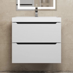 Тумба под раковину Uperwood Tanos 60 см, подвесная, белая/графит в Екатеринбурге - ok-mebel.com | фото 9