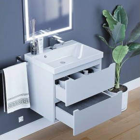 Тумба под раковину Uperwood Tanos 60 см, подвесная, белая матовая в Екатеринбурге - ok-mebel.com | фото 2