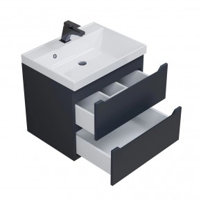 Тумба под раковину Uperwood Tanos 60 см, подвесная, черная матовая в Екатеринбурге - ok-mebel.com | фото 8