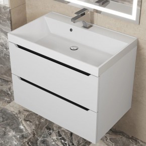 Тумба под раковину Uperwood Tanos 70 см, подвесная, белая/графит в Екатеринбурге - ok-mebel.com | фото 9