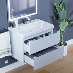 Тумба под раковину Uperwood Tanos 70 см, подвесная, белая матовая в Екатеринбурге - ok-mebel.com | фото 2