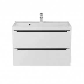 Тумба под раковину Uperwood Tanos 80 см, подвесная, белая/графит в Екатеринбурге - ok-mebel.com | фото 10