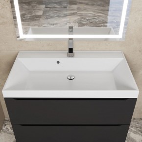 Тумба под раковину Uperwood Tanos 80 см, подвесная, черная матовая в Екатеринбурге - ok-mebel.com | фото 10