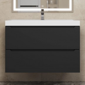 Тумба под раковину Uperwood Tanos 80 см, подвесная, черная матовая в Екатеринбурге - ok-mebel.com | фото 9