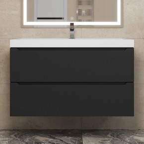 Тумба под раковину Uperwood Tanos 90 см, подвесная, черная матовая в Екатеринбурге - ok-mebel.com | фото 9