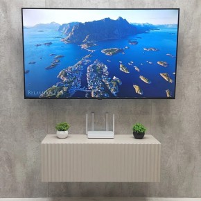 Тумба подвесная под ТВ LINES MTV3-MA 900 Бежевый (Леда-М 10.1.5) в Екатеринбурге - ok-mebel.com | фото 3