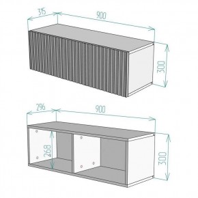 Тумба подвесная под ТВ LINES MTV3-MA 900 Белый матовый (Белый-M 10.1.2) в Екатеринбурге - ok-mebel.com | фото 3