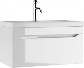 Тумба подвесная под умывальник "UNIT 80" Ева с одним ящиком В1 Айсберг (DA5903T) в Екатеринбурге - ok-mebel.com | фото 1