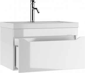 Тумба подвесная под умывальник "UNIT 80" Ева с одним ящиком В1 Айсберг (DA5903T) в Екатеринбурге - ok-mebel.com | фото 4