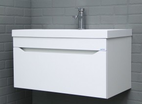 Тумба подвесная под умывальник "UNIT 80" Ева с одним ящиком В1 Айсберг (DA5903T) в Екатеринбурге - ok-mebel.com | фото 6