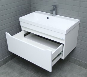 Тумба подвесная под умывальник "UNIT 80" Ева с одним ящиком В1 Айсберг (DA5903T) в Екатеринбурге - ok-mebel.com | фото 7