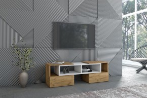 Тумба раздвижная (ЛДСП дуб крафт золотой/белый) в Екатеринбурге - ok-mebel.com | фото 3