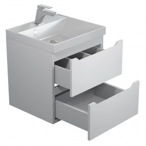 Тумба с раковиной Uperwood Tanos 50 см, подвесная, белая матовая в Екатеринбурге - ok-mebel.com | фото 2