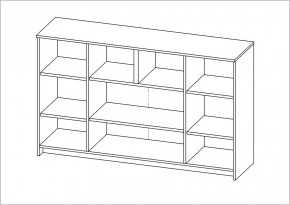 Тумба СИРИУС четырехдверная, с двумя выдвижными ящиками, цвет белый в Екатеринбурге - ok-mebel.com | фото 3