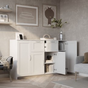 Тумба СИРИУС четырехдверная, с двумя выдвижными ящиками, цвет белый в Екатеринбурге - ok-mebel.com | фото 4