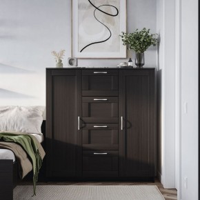 Тумба СИРИУС двухдверная с четырьмя ящиками, цвет Дуб Венге в Екатеринбурге - ok-mebel.com | фото 4