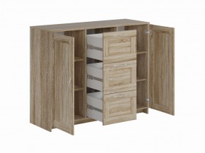 Тумба СИРИУС двухдверная с тремя ящиками, цвет Дуб Сонома в Екатеринбурге - ok-mebel.com | фото 2